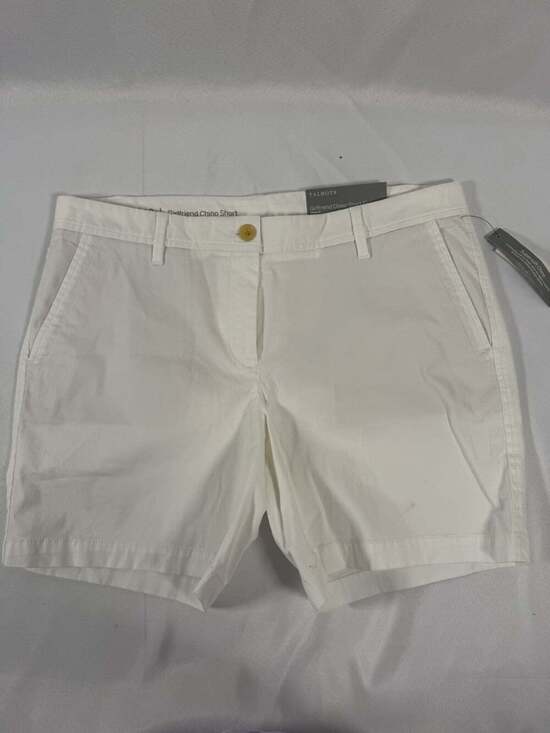 Talbots Pants - Talbots Girlfriend Chino Shorts Women’s 10P WhiteCotton Twill Pockets Flat Front
